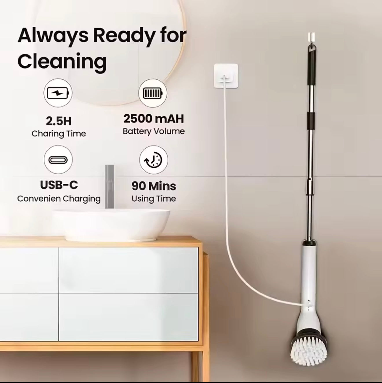 PowerScrub™ Electric Cleaning Brush
